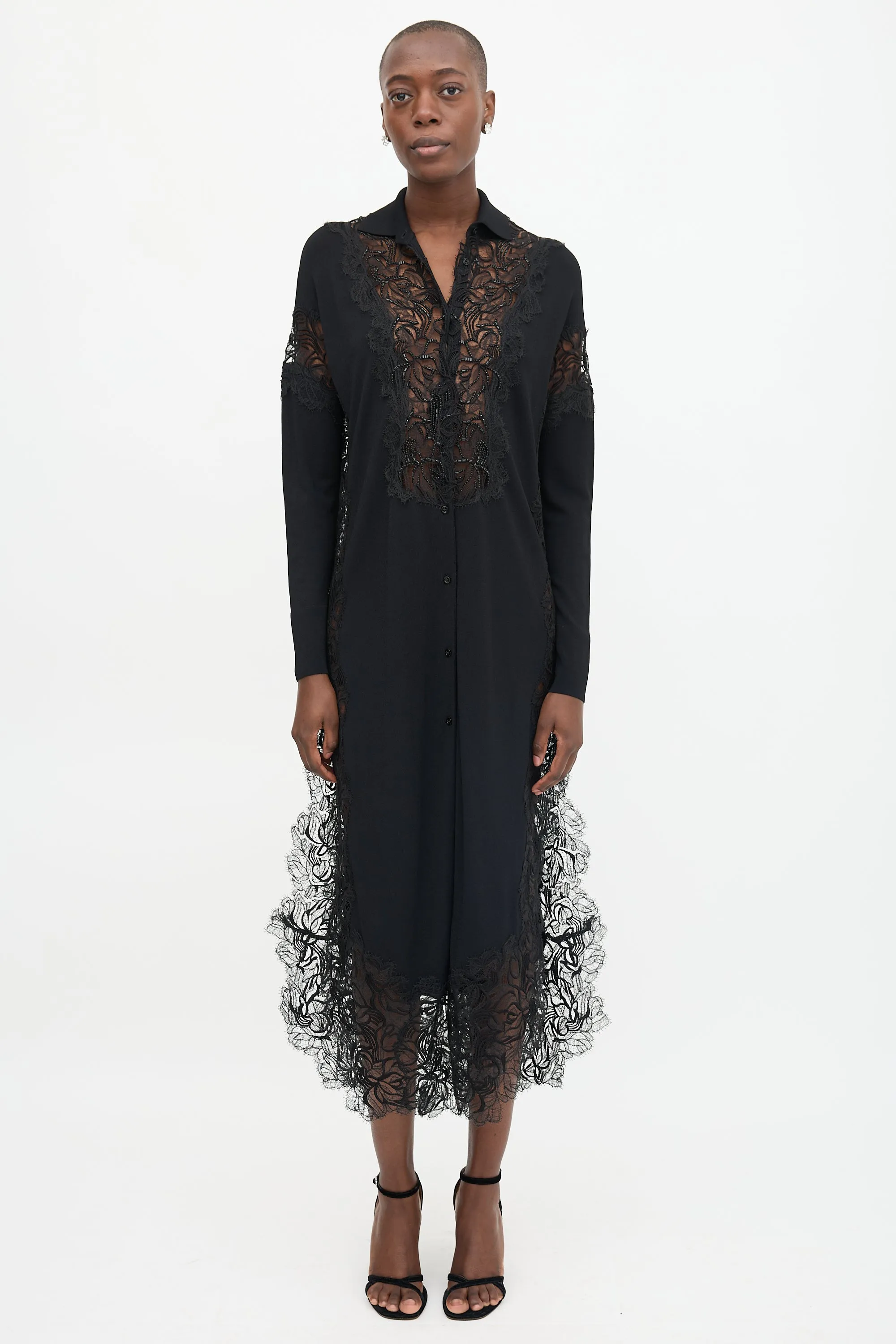 Knit & Lace Embellished Dress sold by VSP Consignment