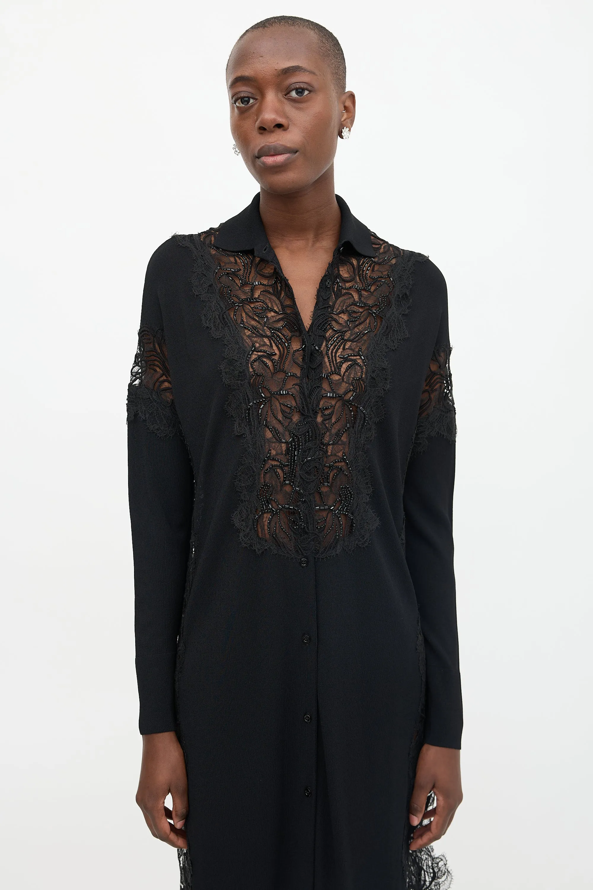 Knit & Lace Embellished Dress sold by VSP Consignment product image thumbnail 2