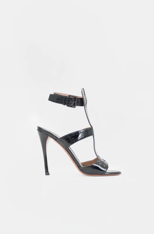 Patent Strappy Sandal made by Alaia