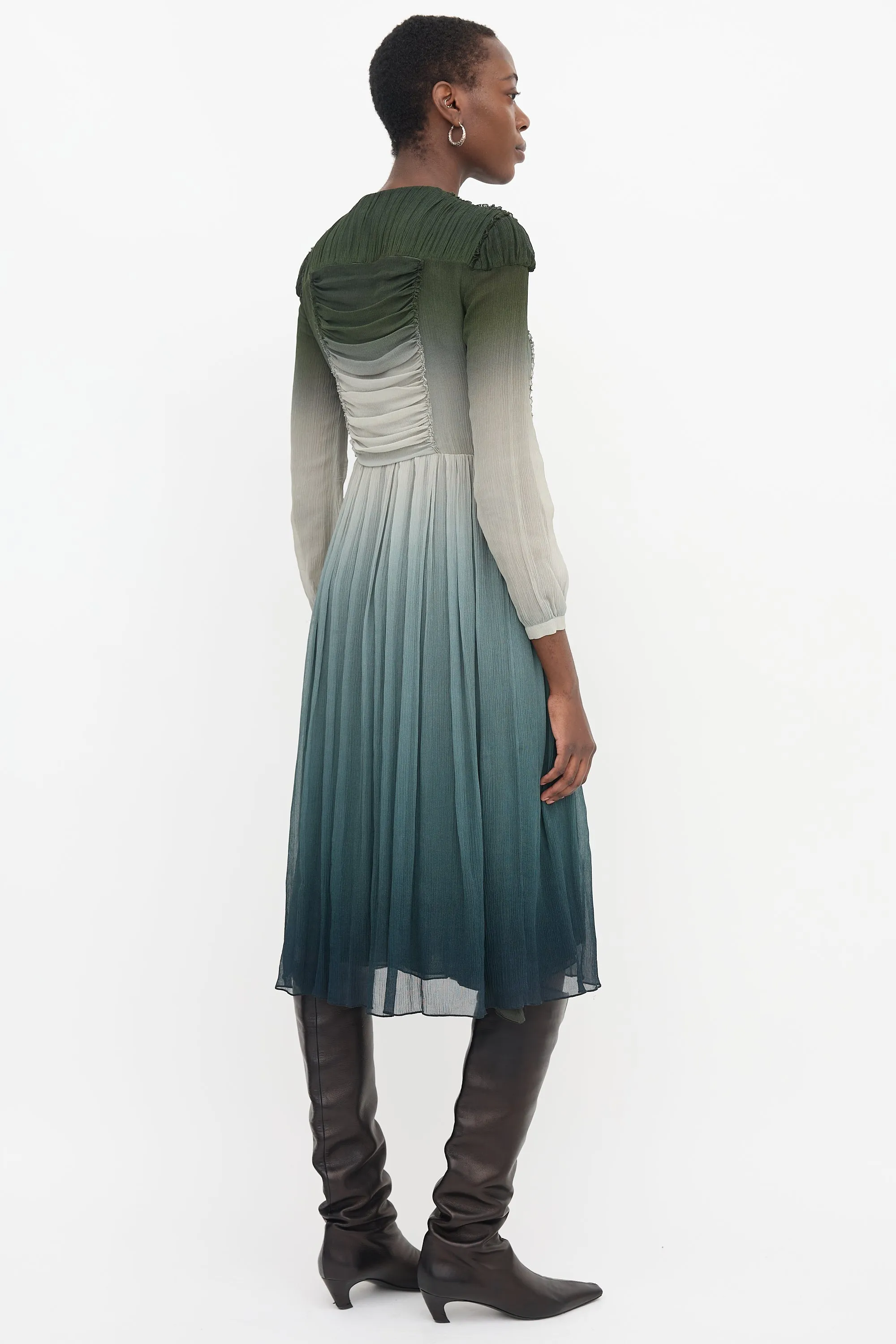 Prorsum 2015 Chiffon Plissé Ombré Dress sold by VSP Consignment product image thumbnail 4