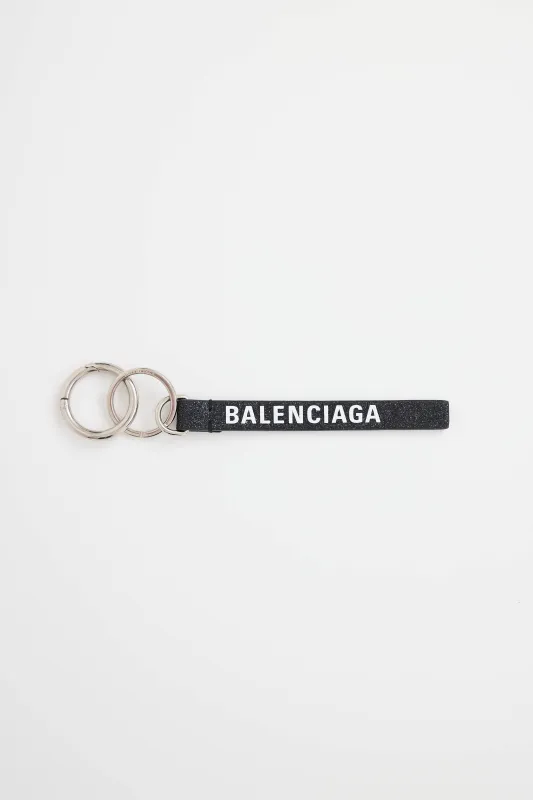 Glitter Logo Keychain made by Balenciaga