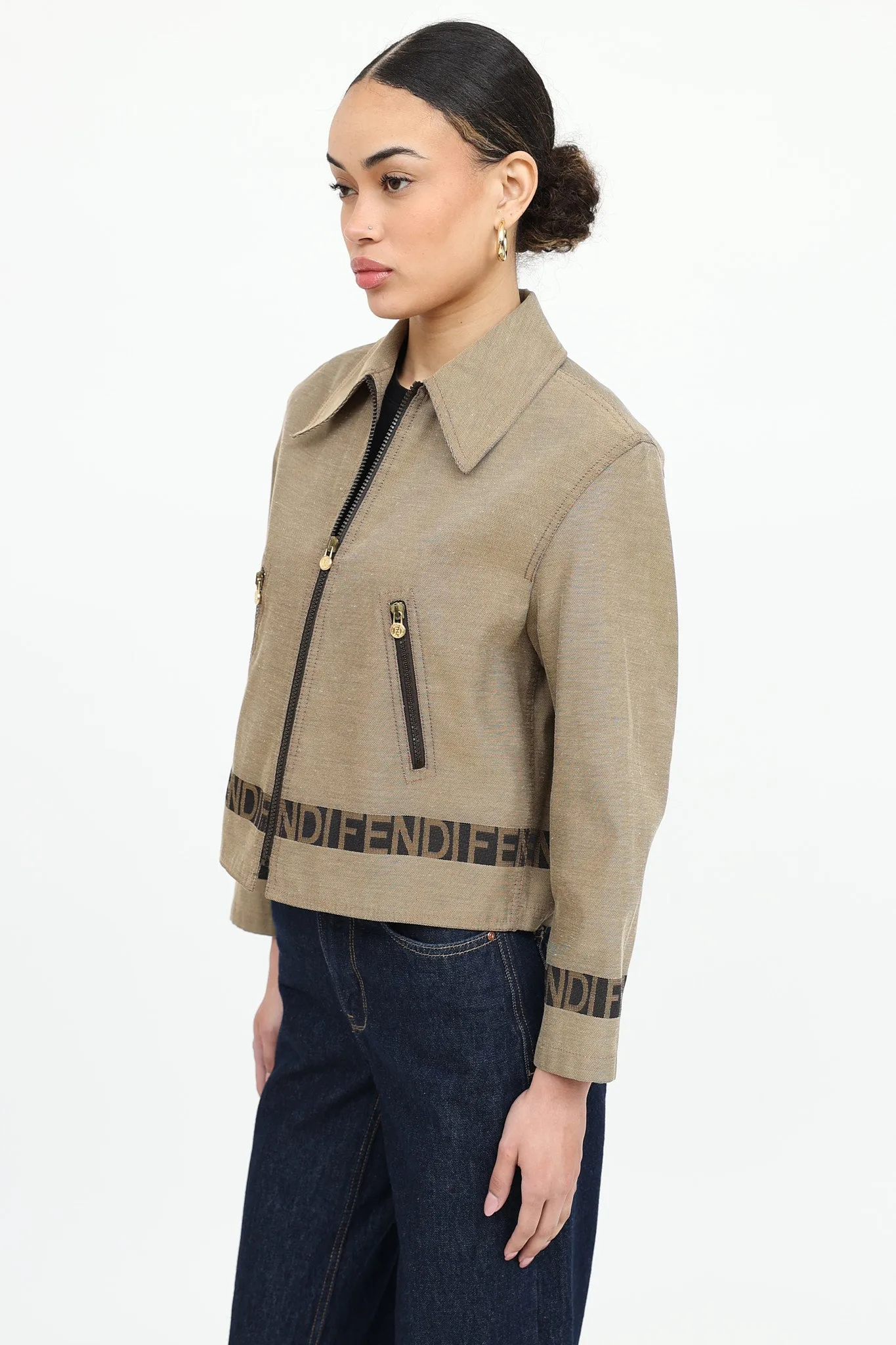 Logo Zip Jacket sold by VSP Consignment product image thumbnail 3