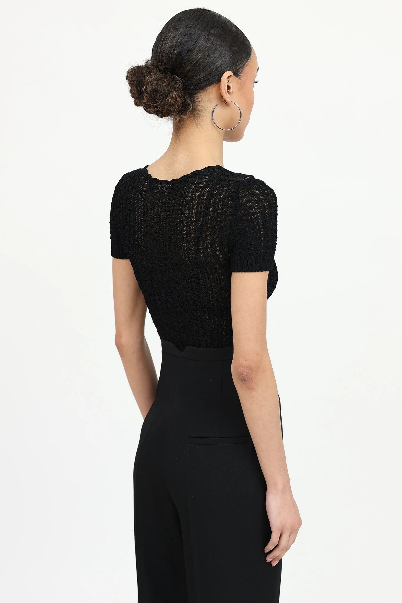 Open Knit Short Sleeve Top sold by VSP Consignment product image thumbnail 4