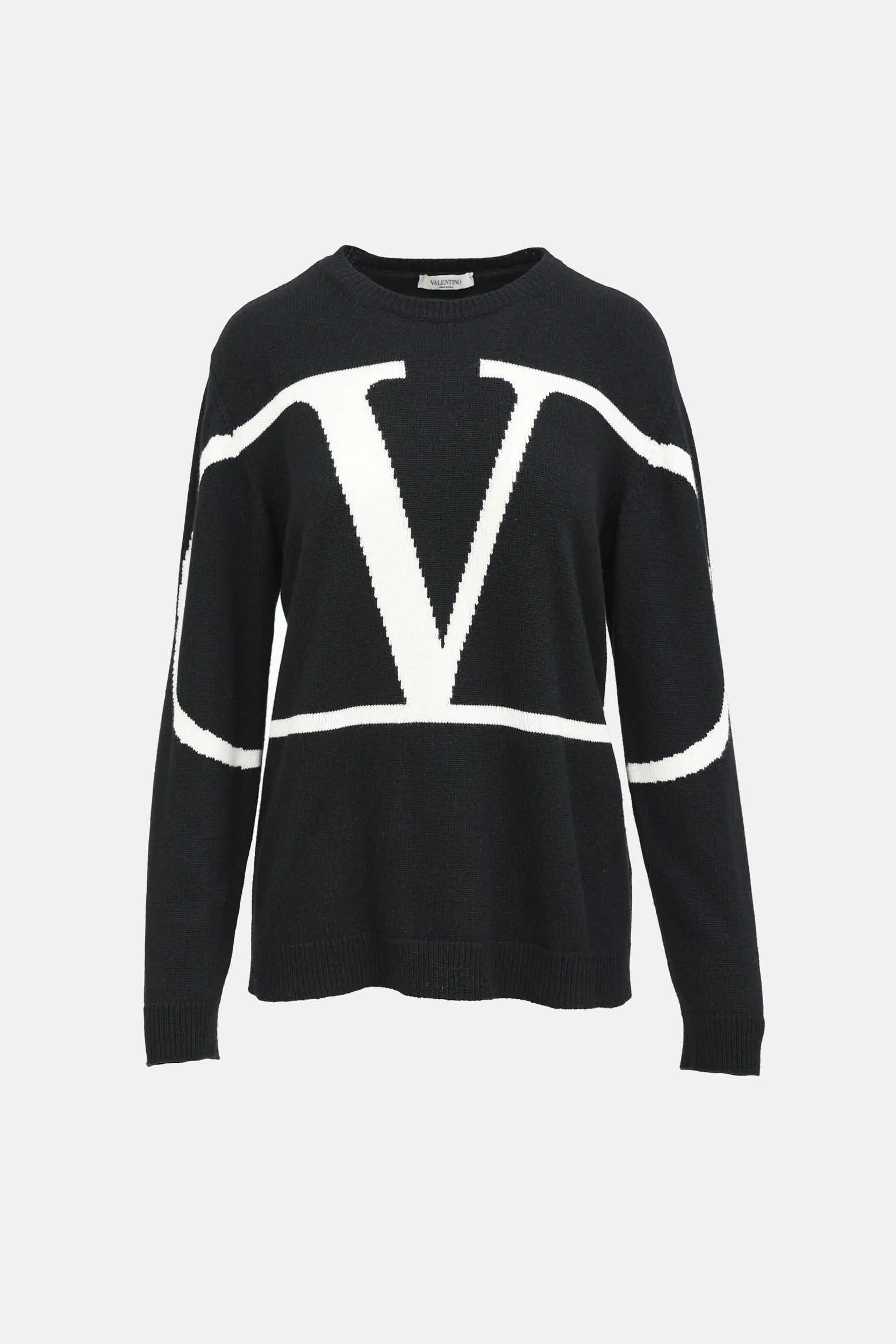 Cashmere Knit Logo Sweater sold by VSP Consignment