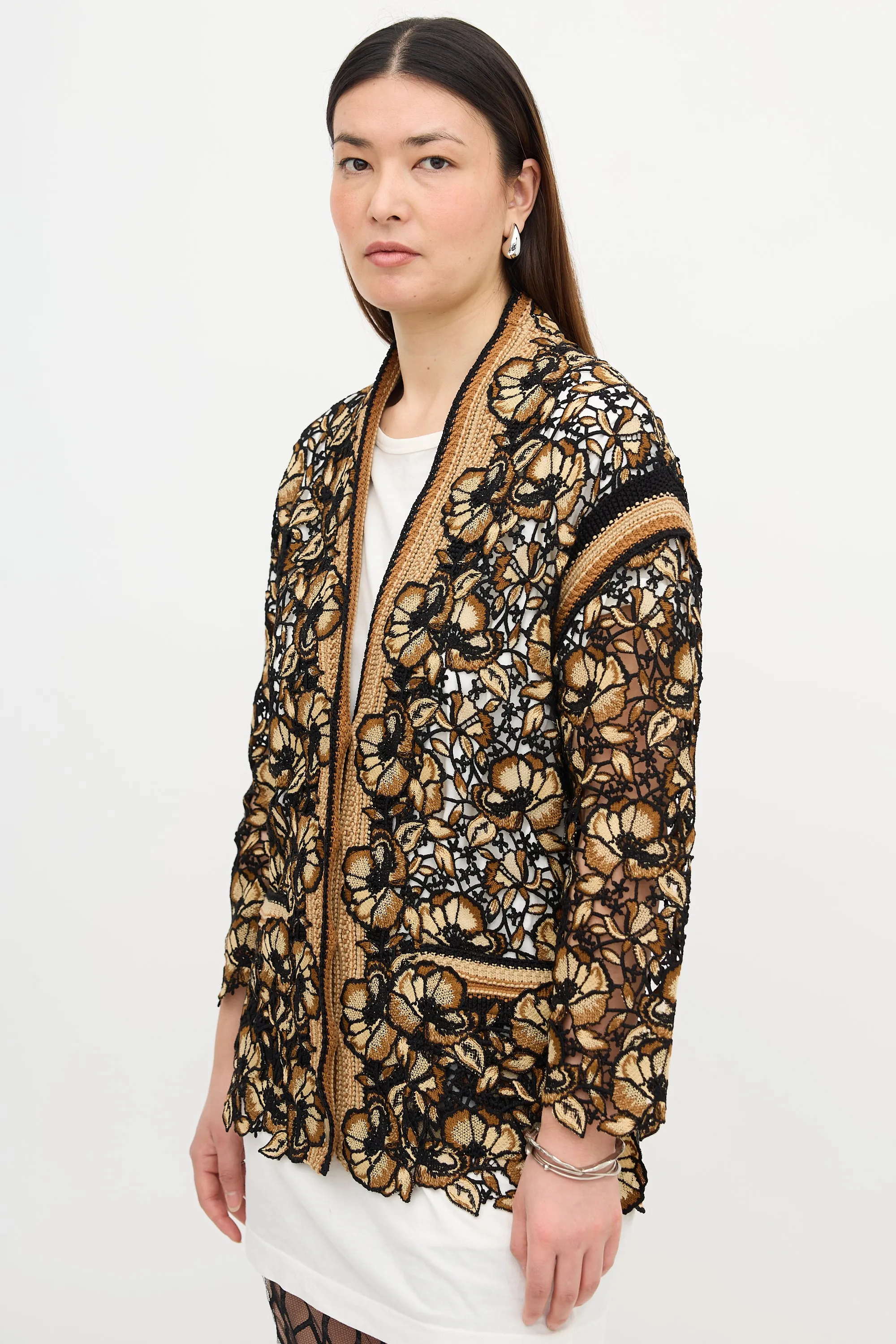 Floral Guipure Lace Cardigan sold by VSP Consignment product image thumbnail 3