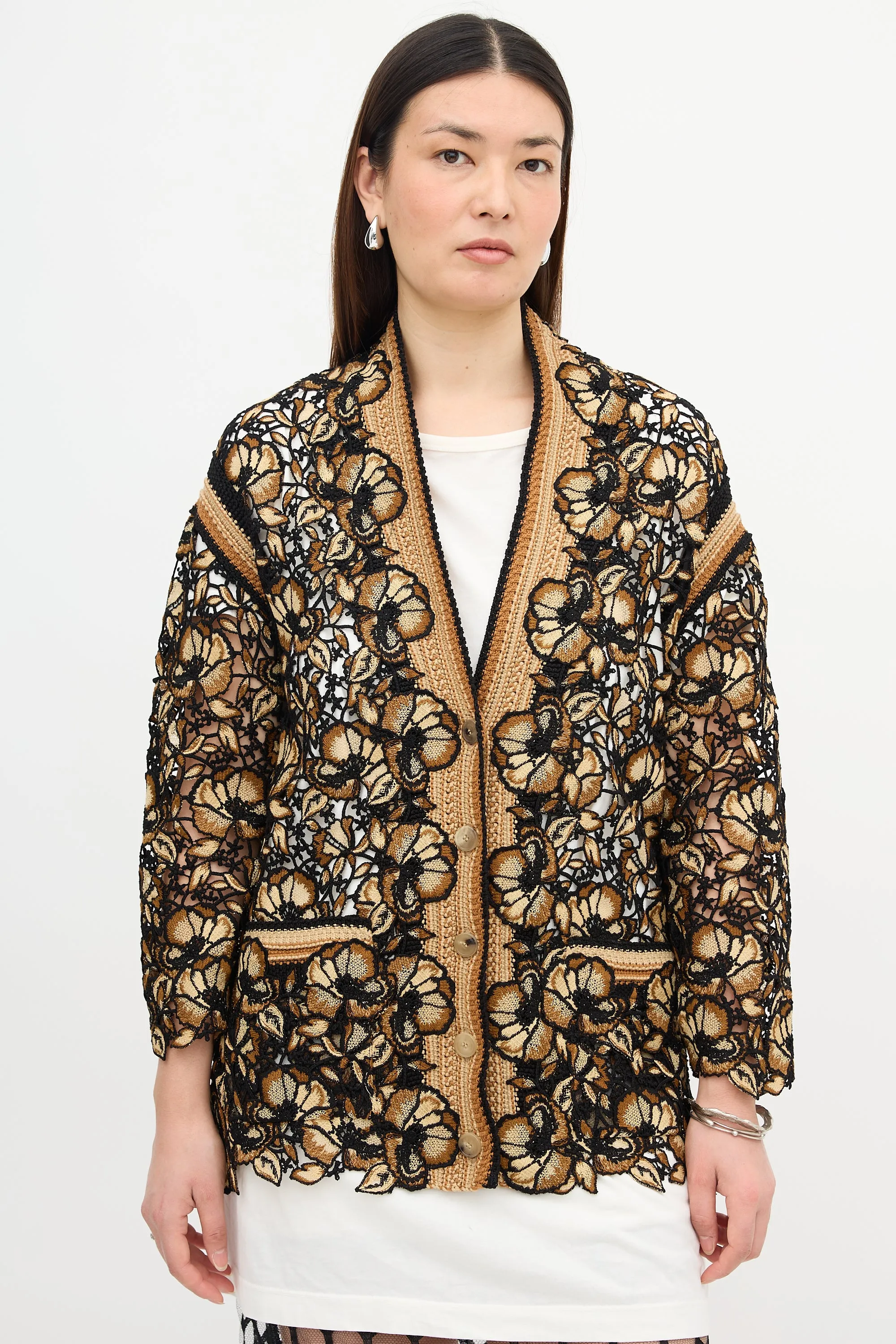 Floral Guipure Lace Cardigan sold by VSP Consignment