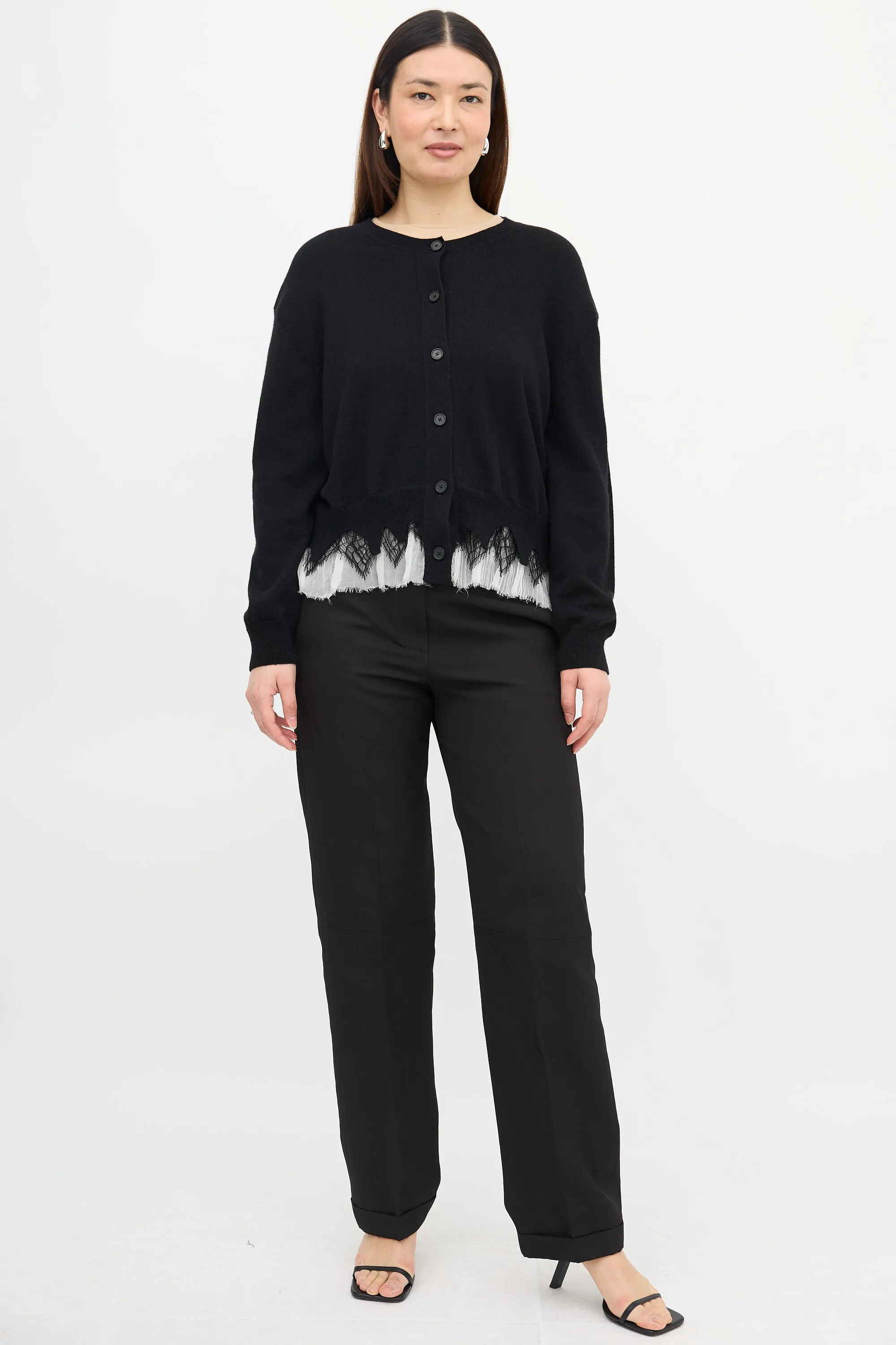 Wool Trimmed Hem Cardigan sold by VSP Consignment product image thumbnail 2
