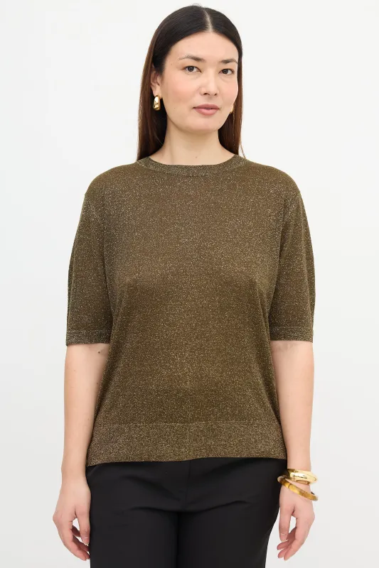 Metallic Knit Top made by Dries Van Noten