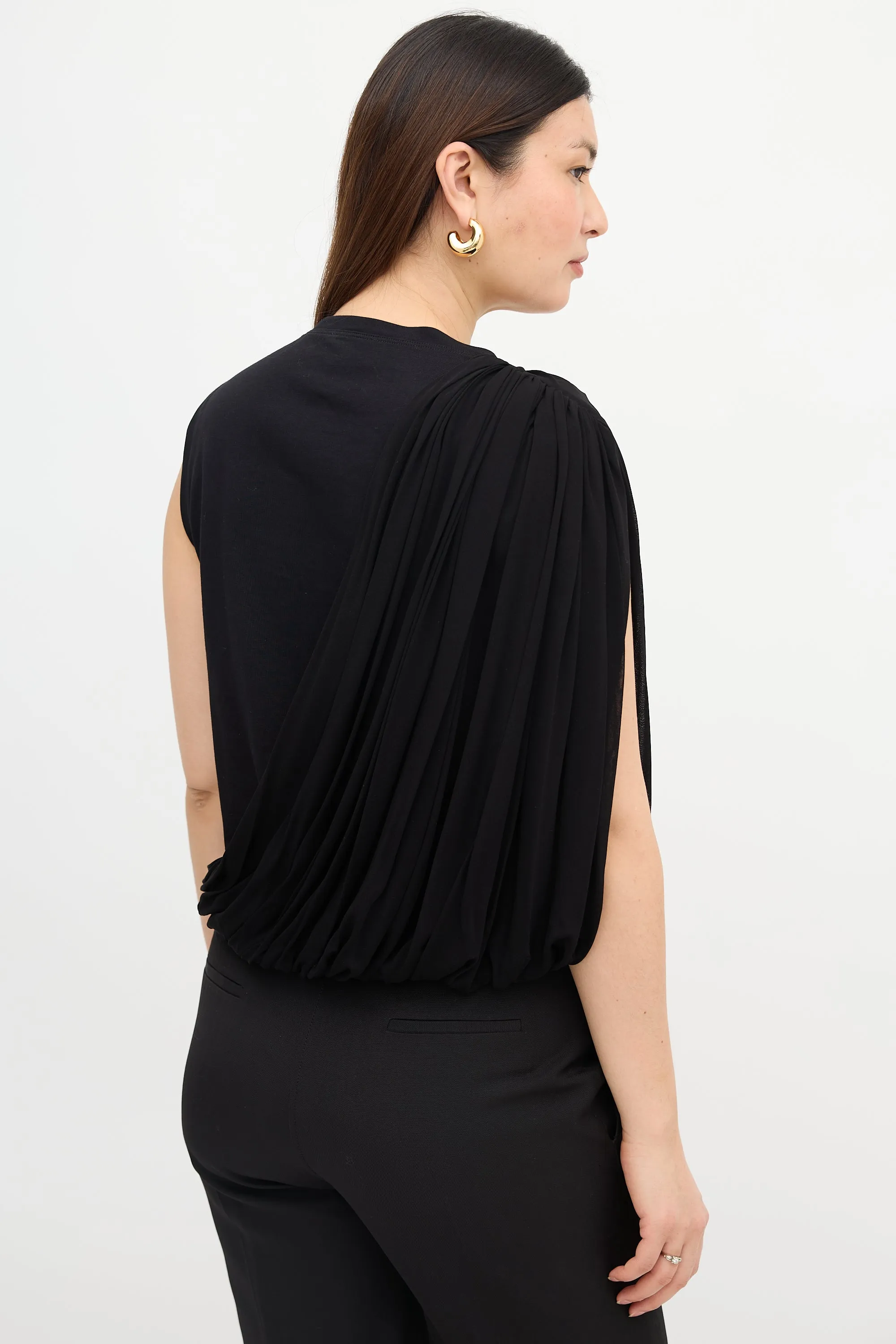 Asymmetric Draped Top sold by VSP Consignment product image thumbnail 4