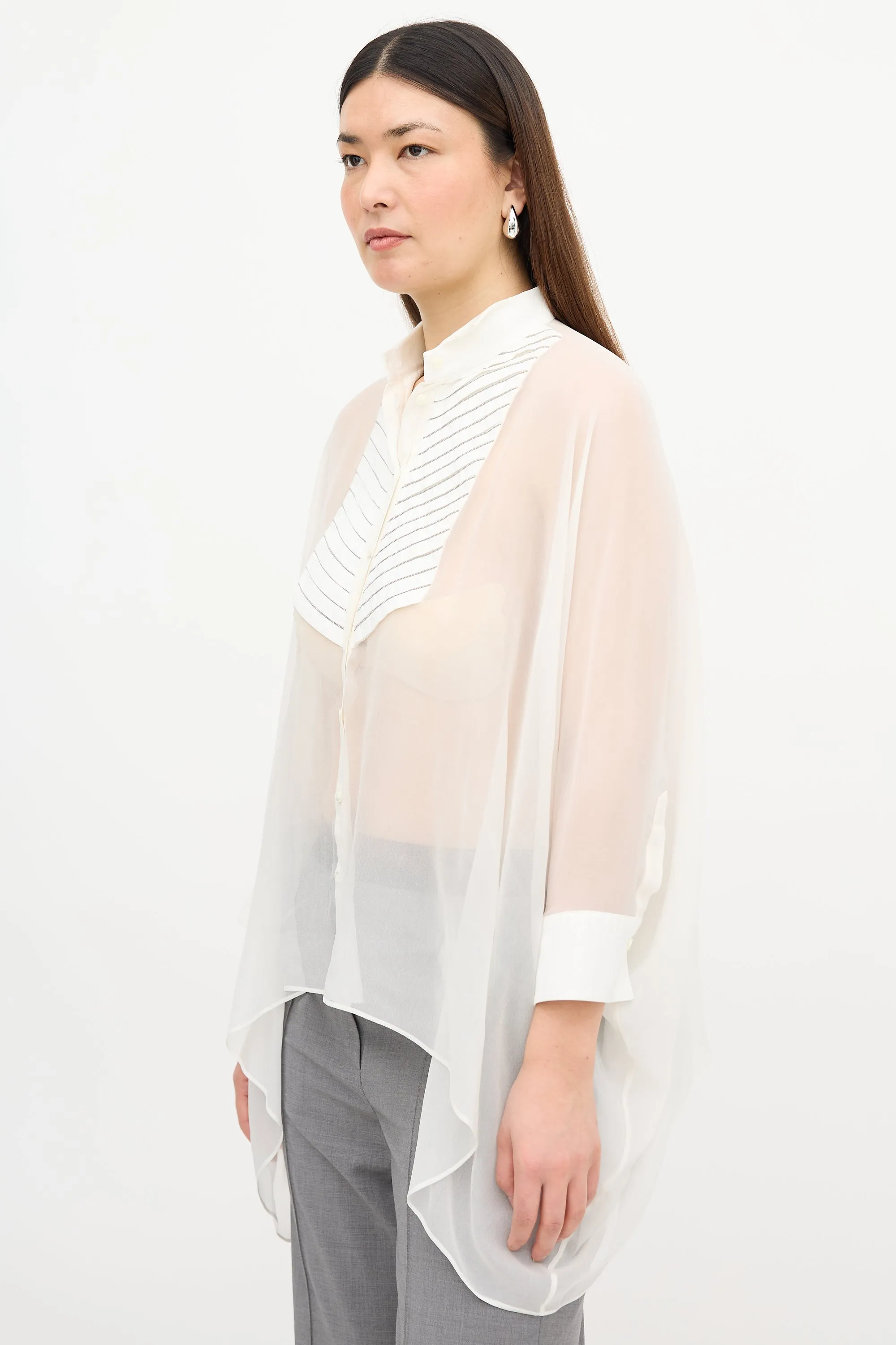 Sheer Monili Yoke Blouse sold by VSP Consignment product image thumbnail 3