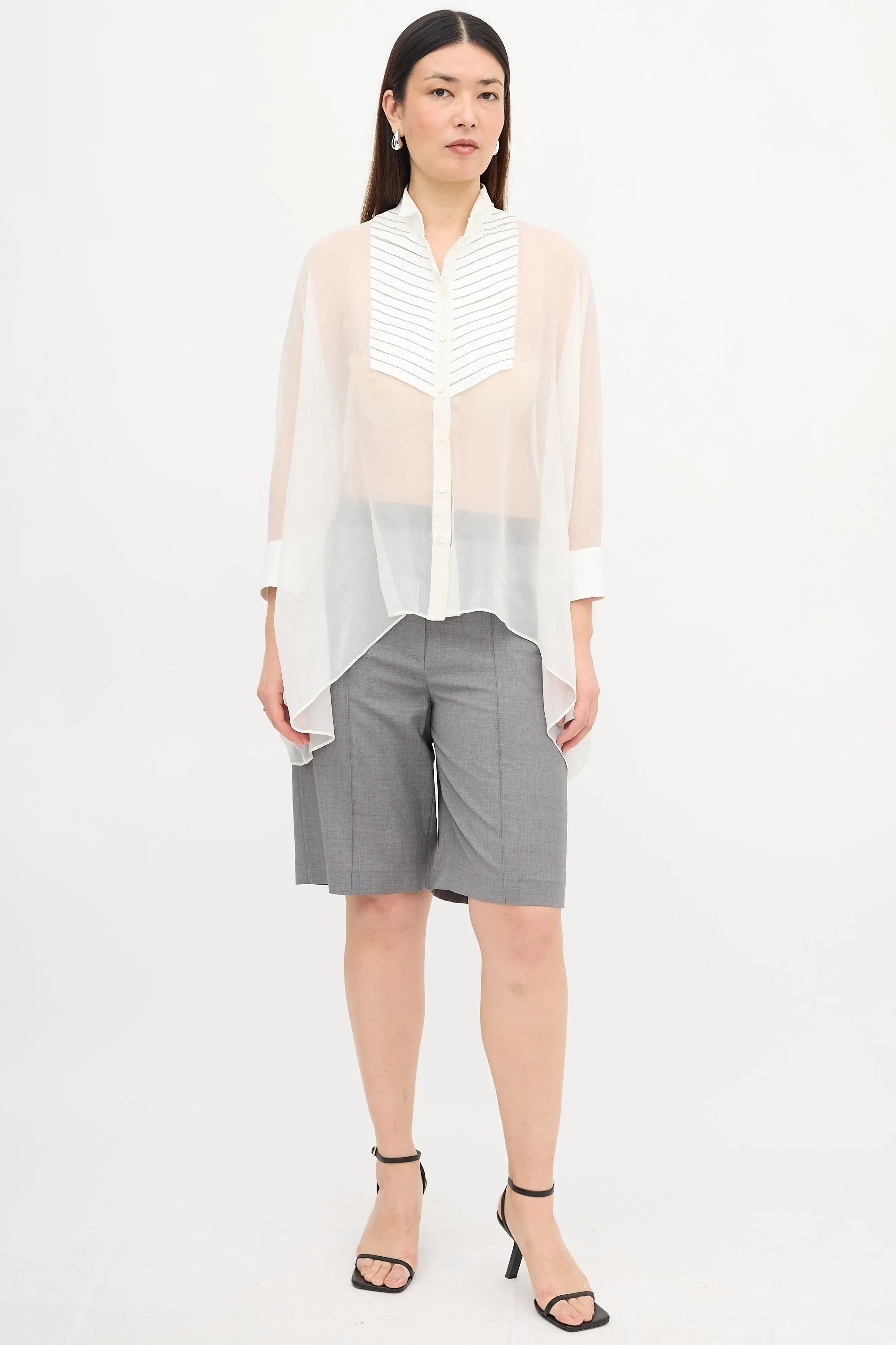Sheer Monili Yoke Blouse sold by VSP Consignment product image thumbnail 2