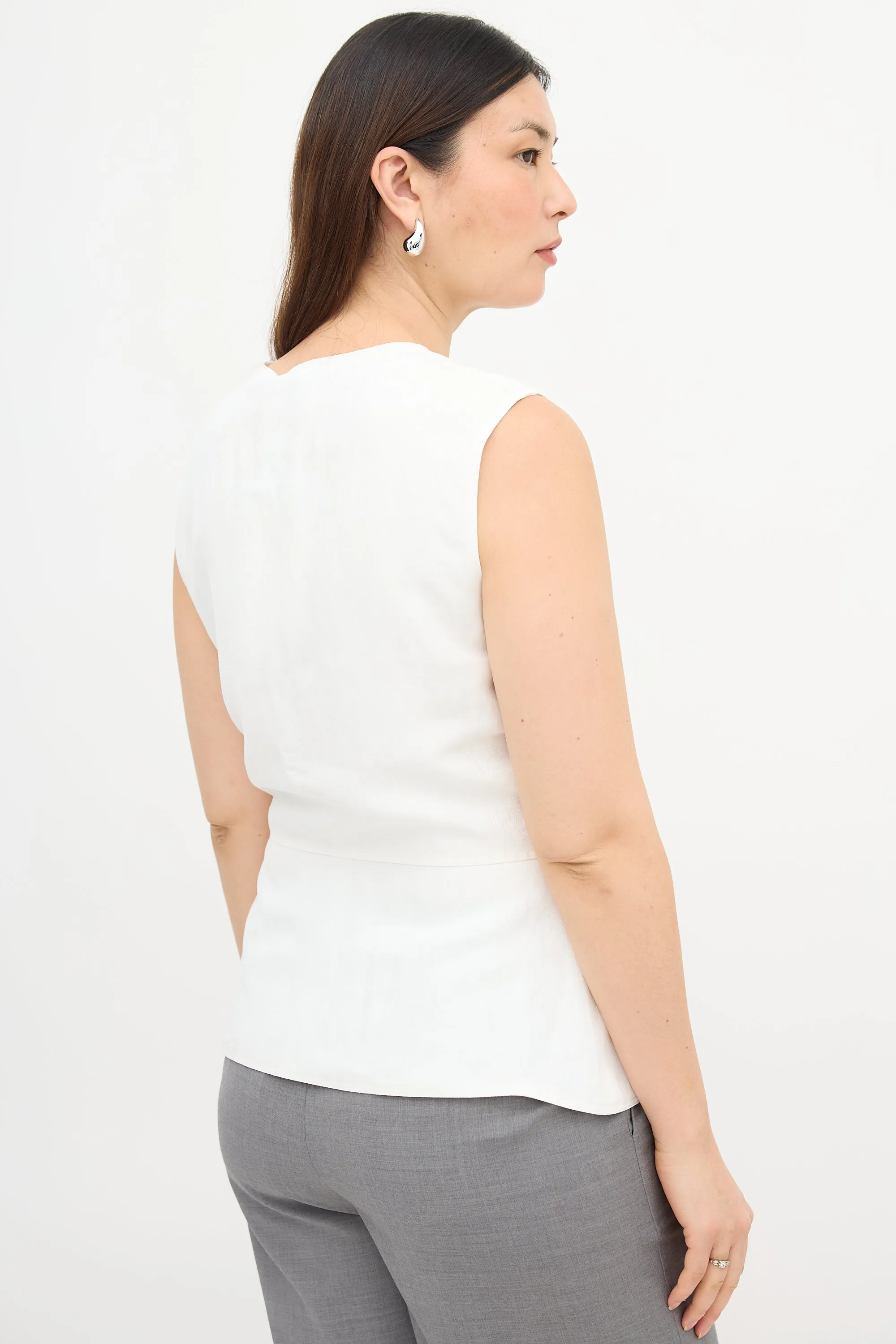 Linen Belt Wrap Blouse sold by VSP Consignment product image thumbnail 4