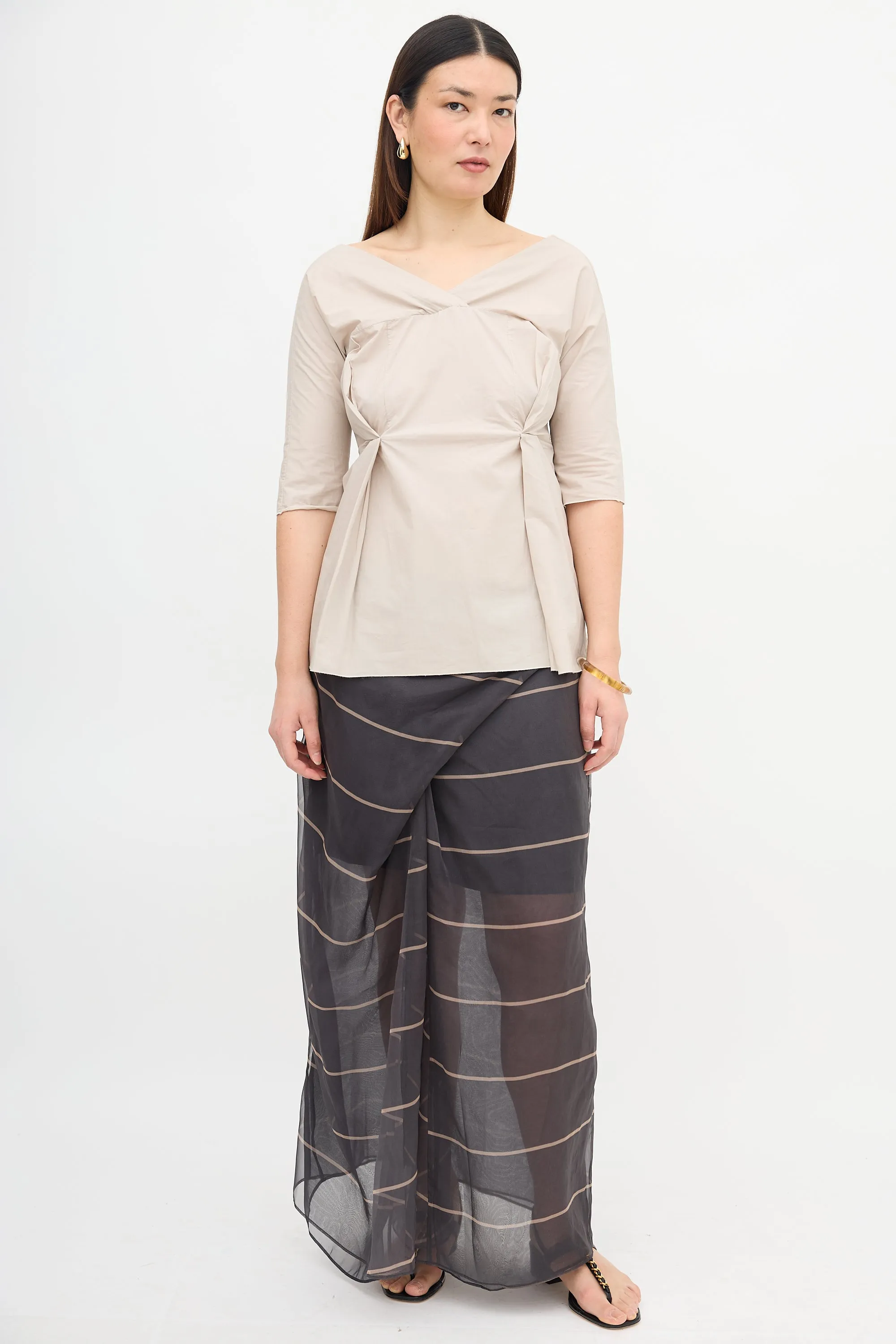 Pleated Tunic Blouse sold by VSP Consignment product image thumbnail 2