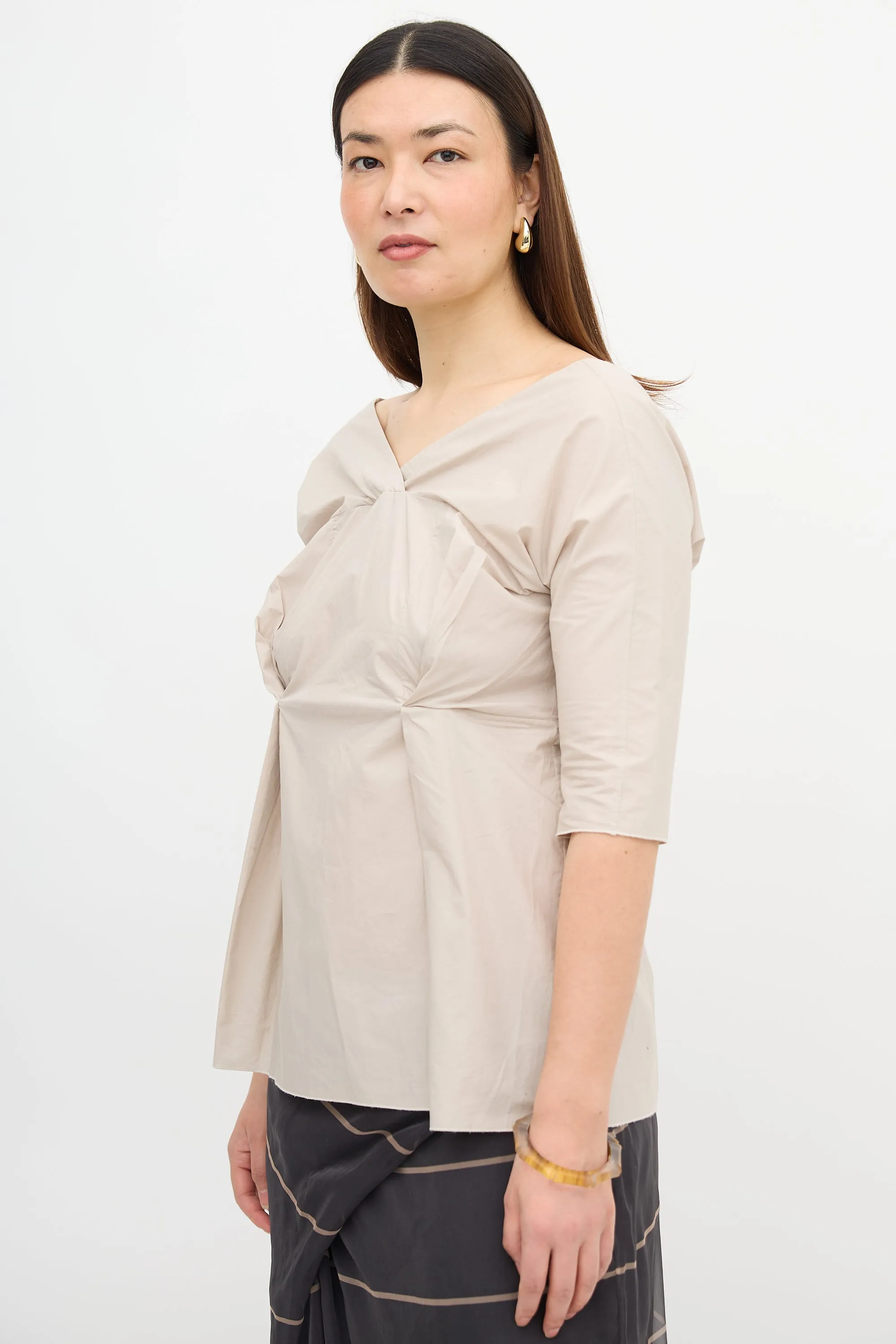 Pleated Tunic Blouse sold by VSP Consignment product image thumbnail 3