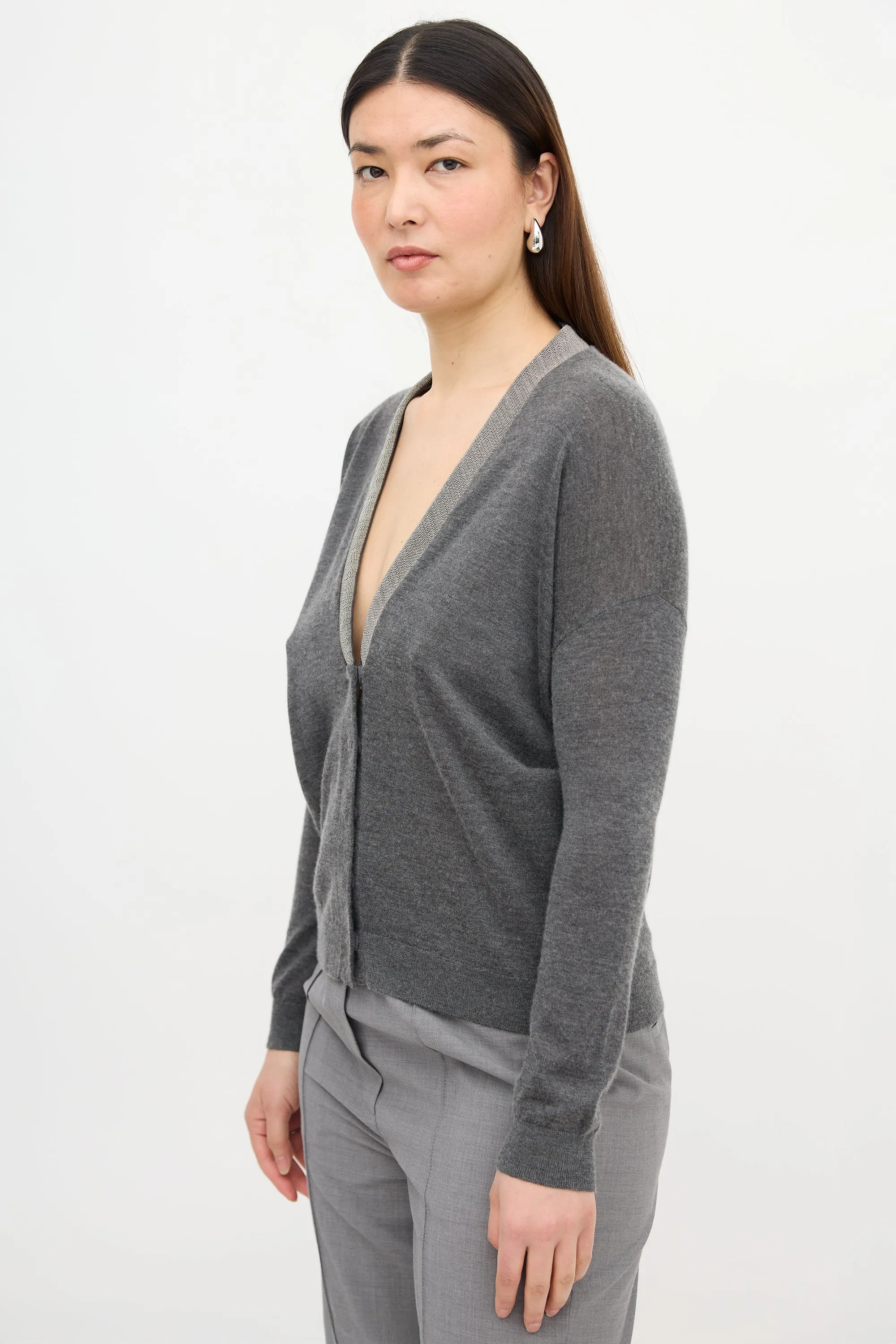 Cashmere Monili Trim Cardigan sold by VSP Consignment product image thumbnail 3