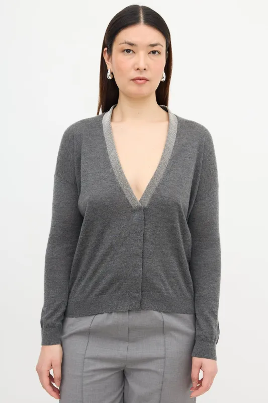 Cashmere Monili Trim Cardigan made by Brunello Cucinelli