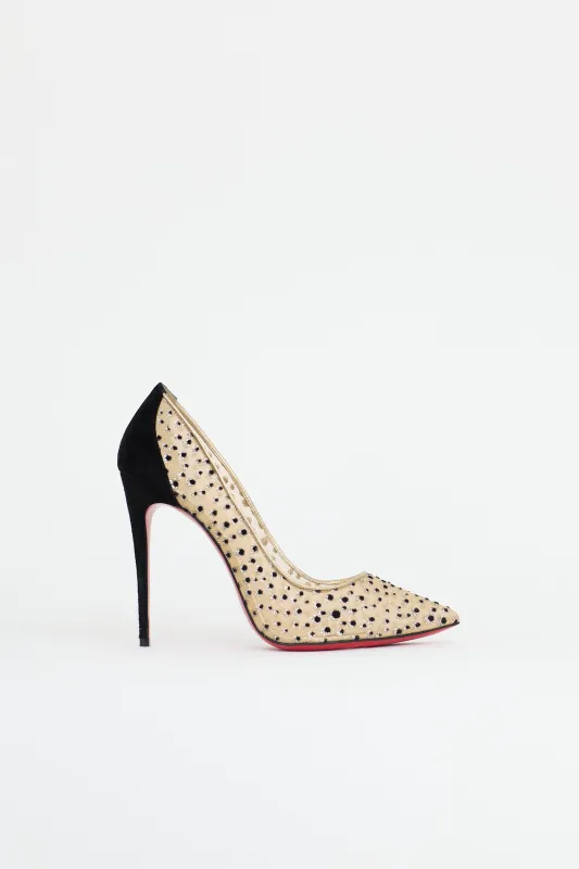 Mesh Follies Lace Heel made by Christian Louboutin