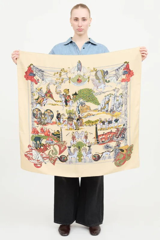 Silk Au Fil De La Soi Scarf made by Hermes