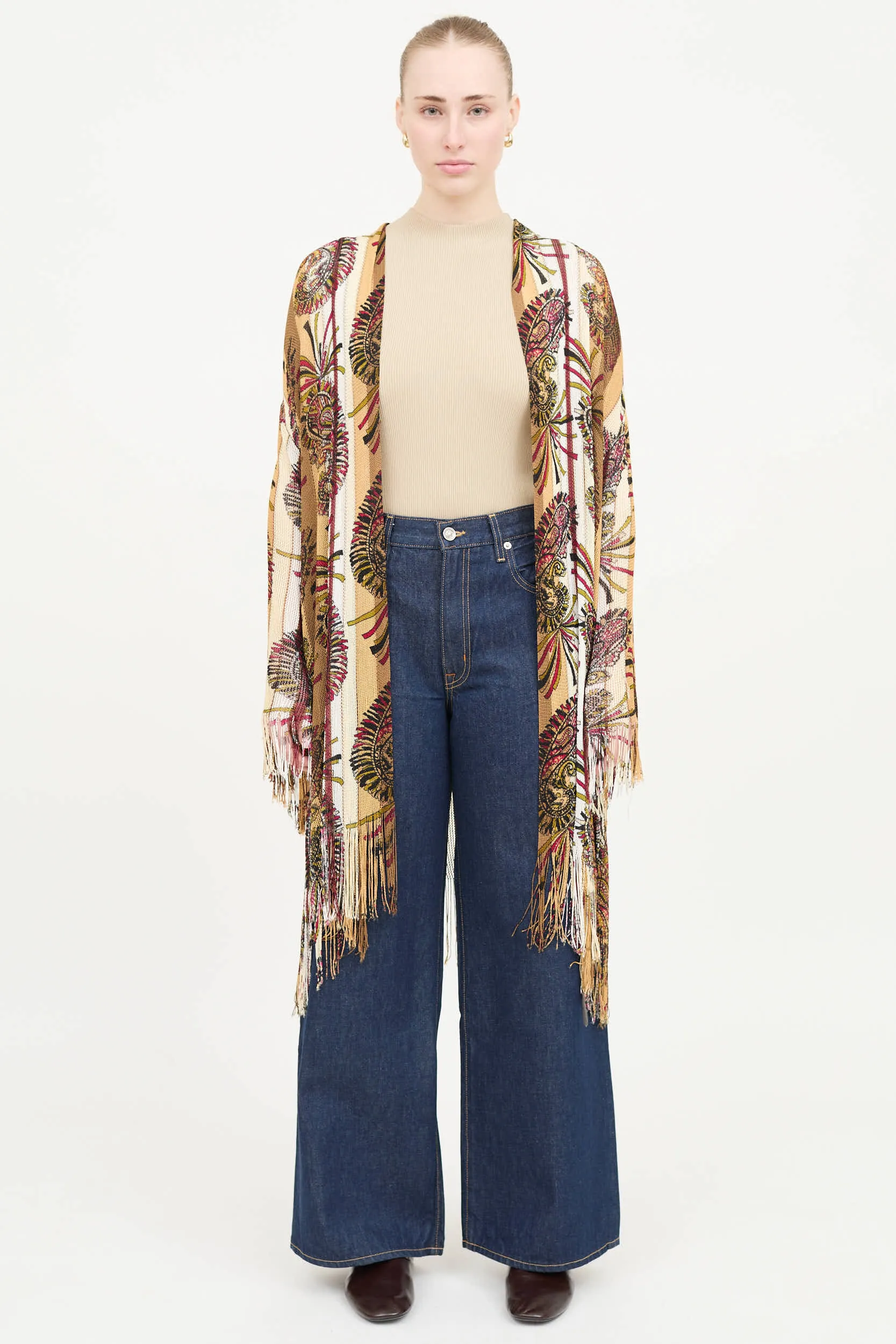 Knit Paisley Cardigan sold by VSP Consignment