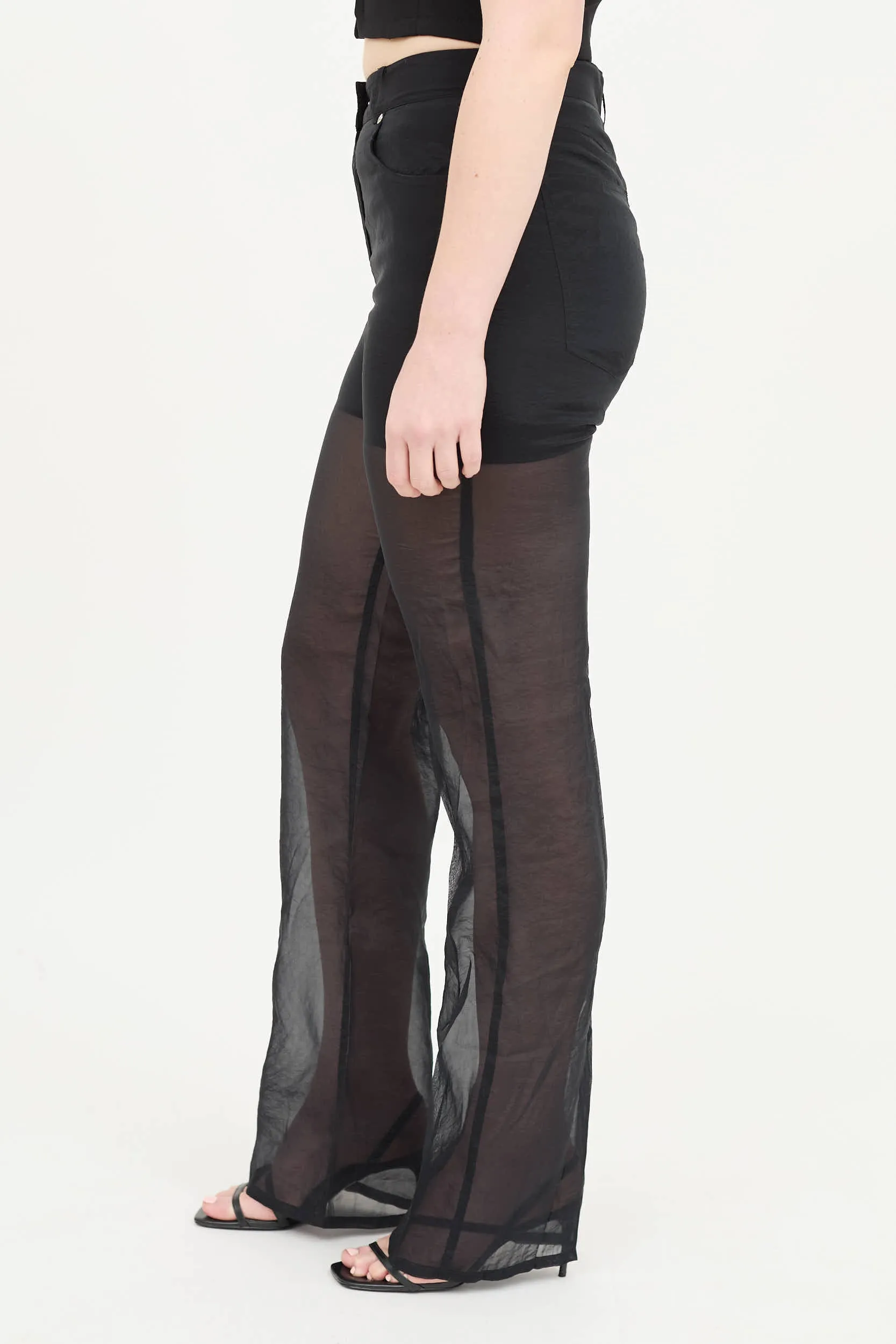 Sheer Straight Pant sold by VSP Consignment product image thumbnail 3
