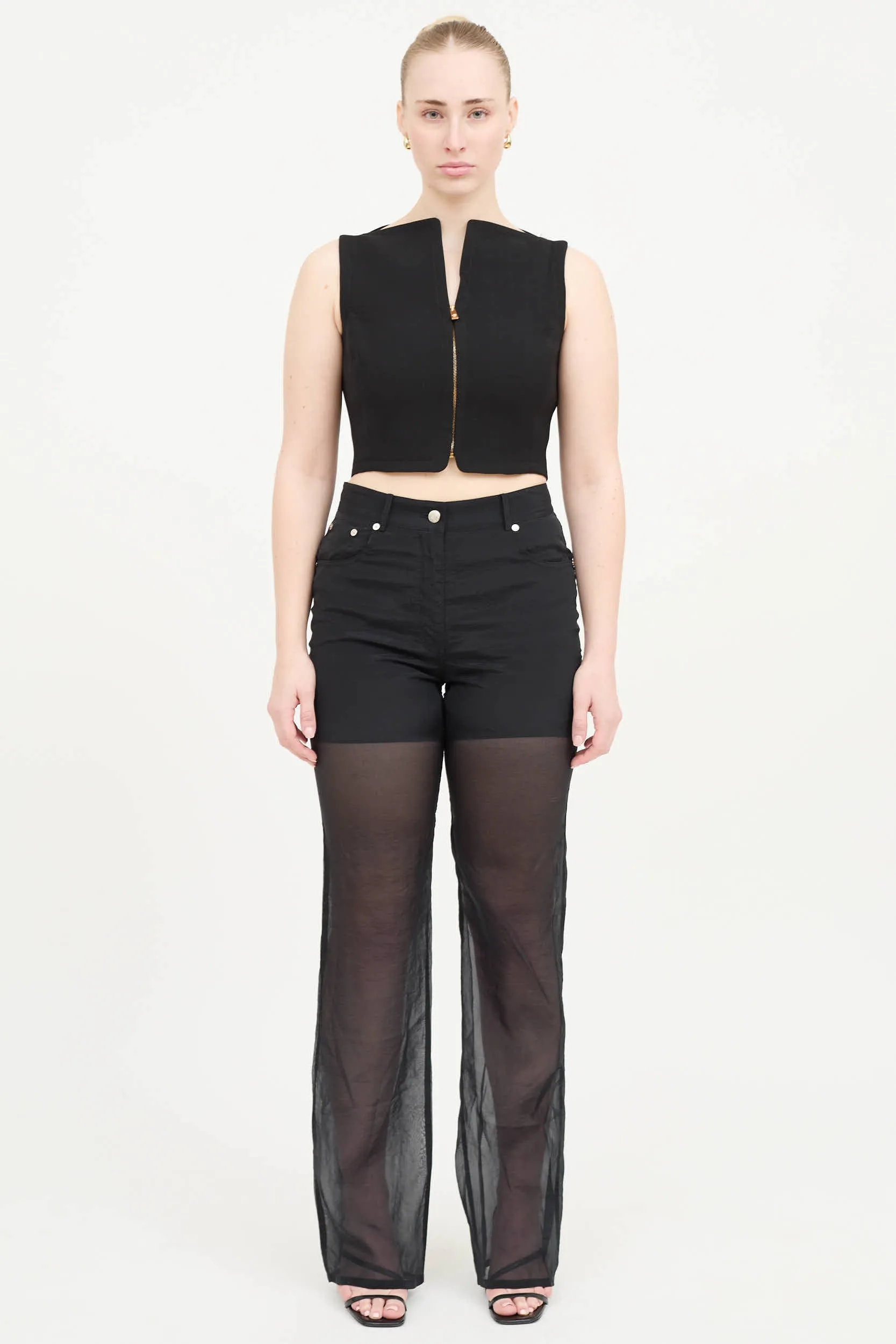 Sheer Straight Pant sold by VSP Consignment product image thumbnail 2