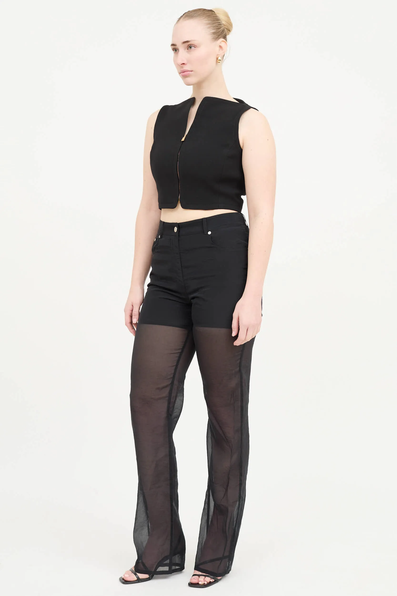 Sheer Straight Pant sold by VSP Consignment product image thumbnail 5