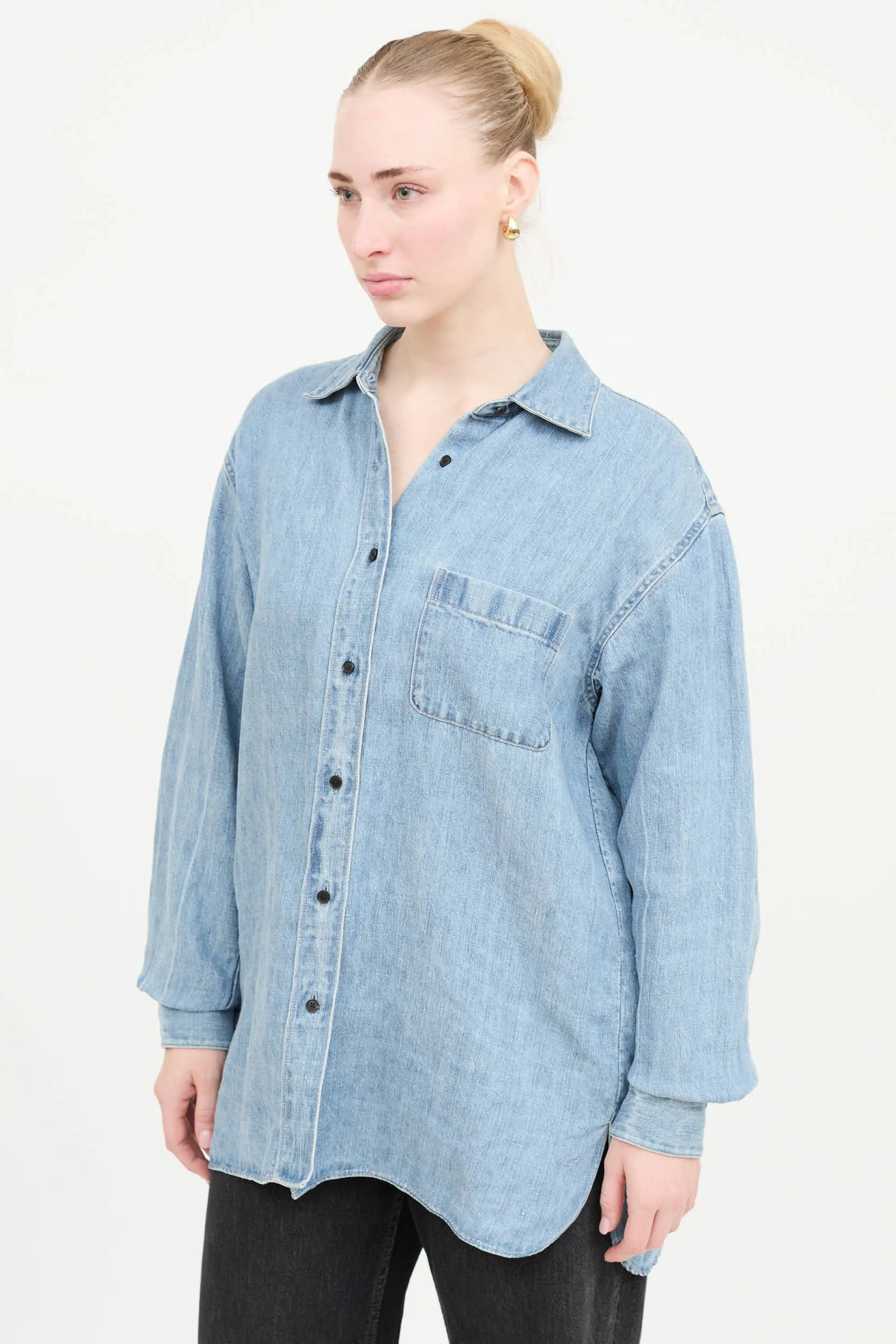 Linen Nesson Button Up Shirt sold by VSP Consignment product image thumbnail 3