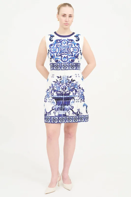 Pattern Sleeveless Dress made by Dolce & Gabanna