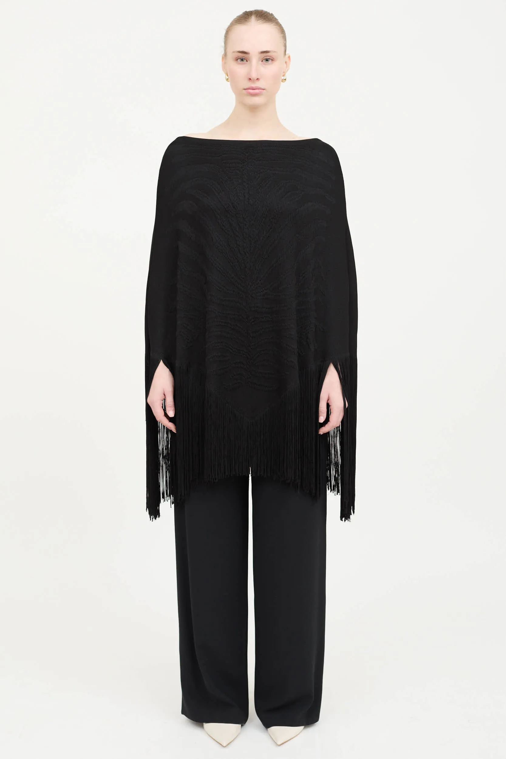 Knit Tassel Cape sold by VSP Consignment product image thumbnail 2