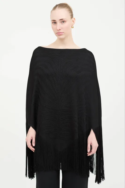 Knit Tassel Cape made by Roberto Cavalli