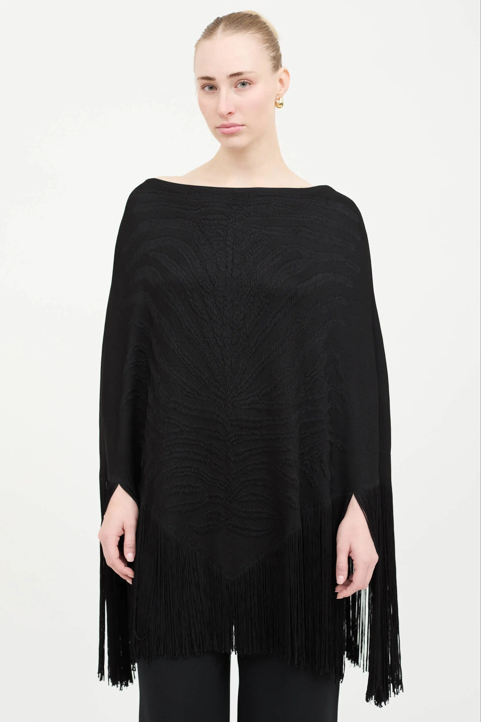 Knit Tassel Cape sold by VSP Consignment