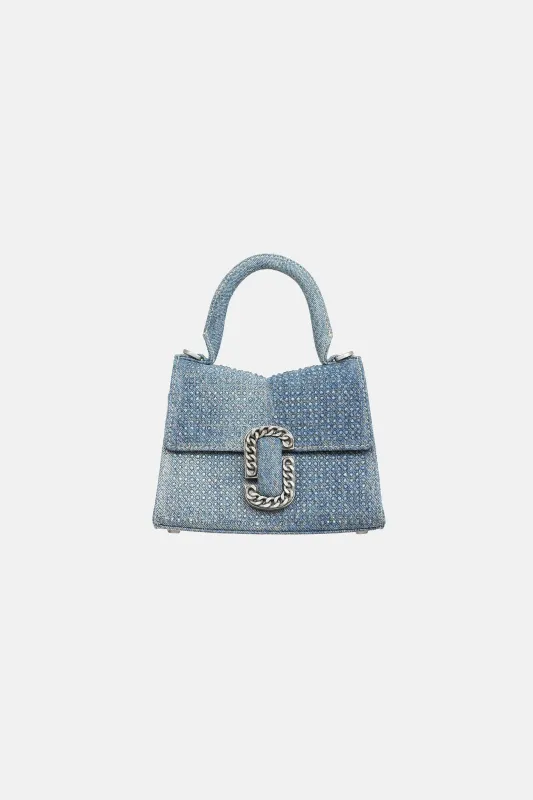St Marc Crystal Denim Mini Bag made by Marc Jacobs