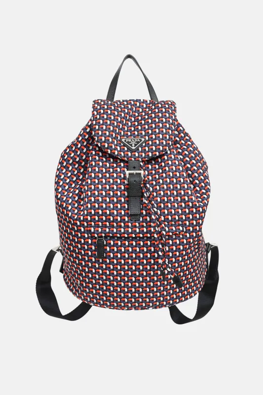 Geometric Nylon Backpack made by Prada
