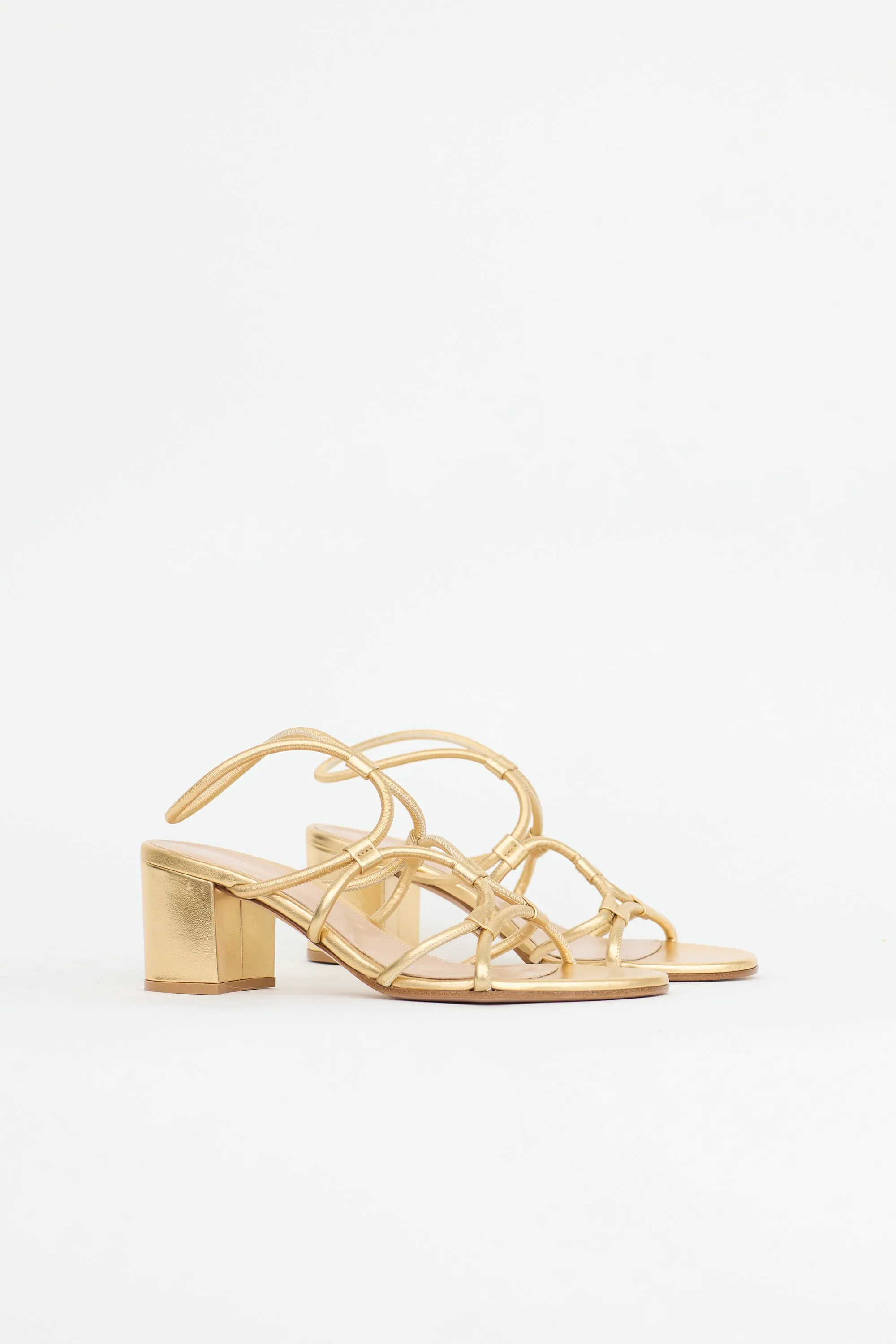 Metallic Leather Sandal sold by VSP Consignment product image thumbnail 2