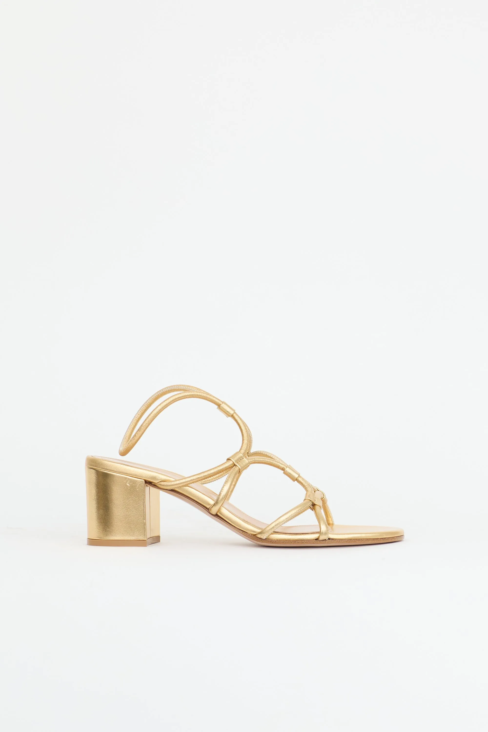 Metallic Leather Sandal sold by VSP Consignment
