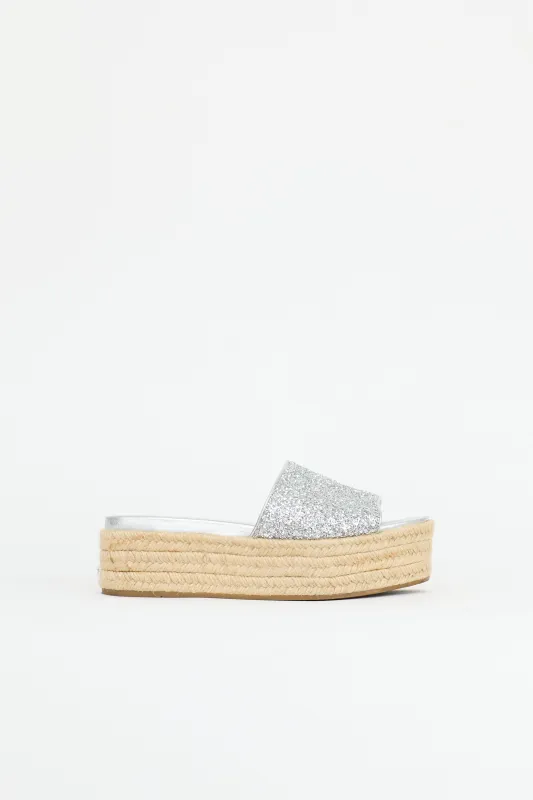 Leather Espadrille Sandal made by Miu Miu