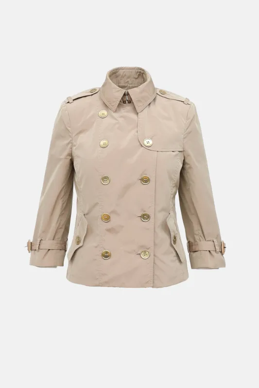 Nylon Double Breasted Jacket made by Burberry