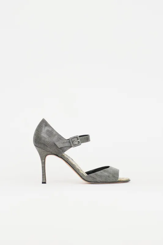 Coated Mary Jane Heel made by Manolo Blahnik