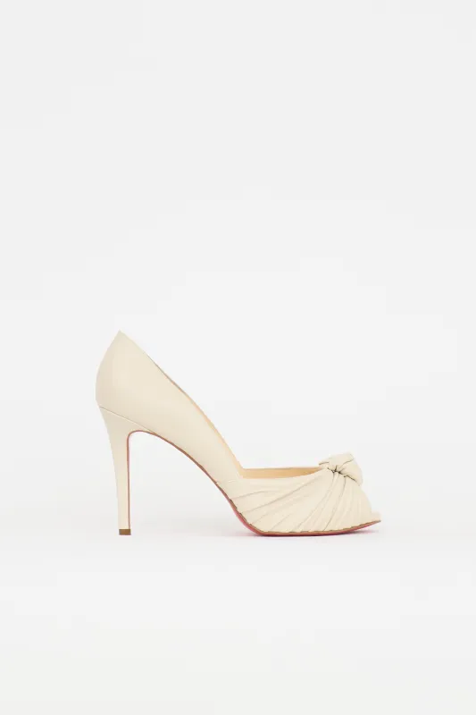 Leather Jenny Knot Heel made by Christian Louboutin