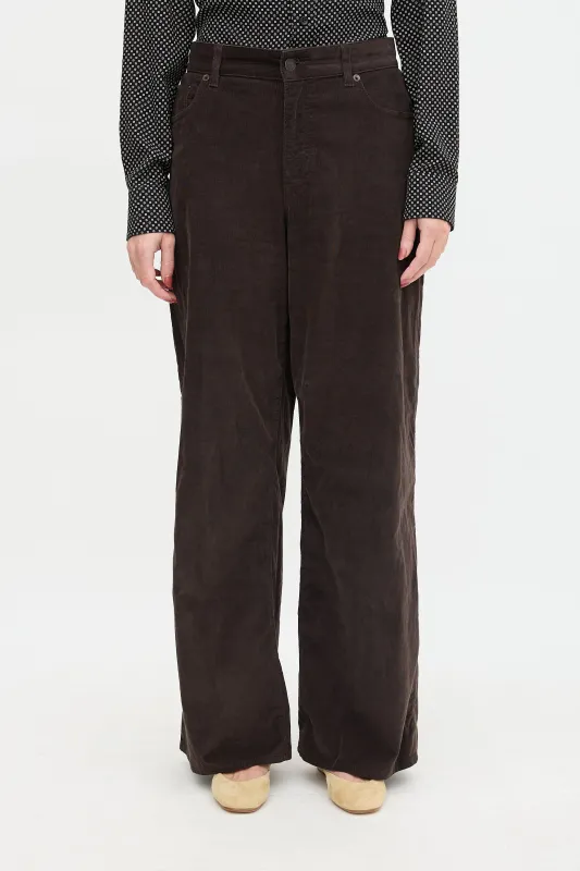 Corduroy Eglitta Wide Leg Trouser made by The Row