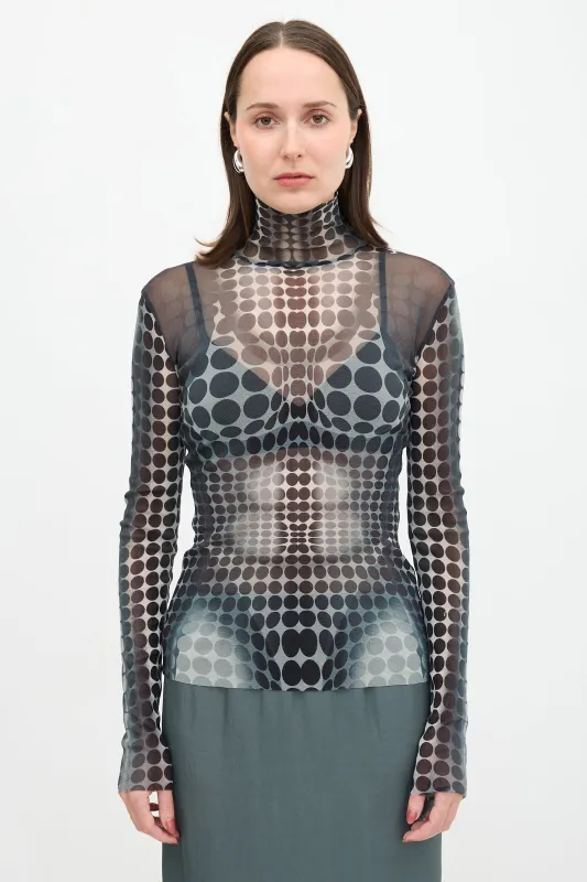 Mesh Polka Dot Top made by Jean Paul Gaultier