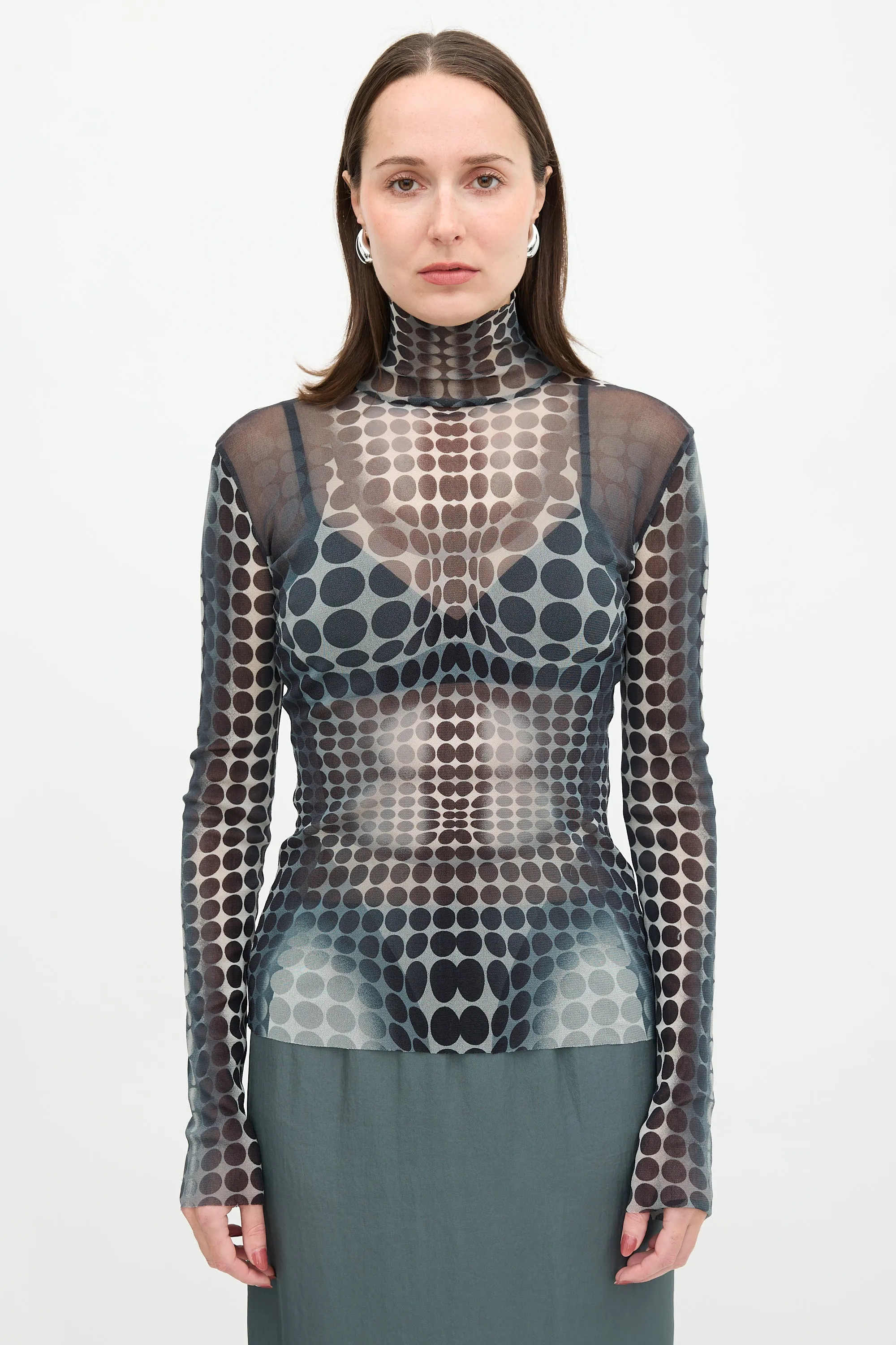 Mesh Polka Dot Top sold by VSP Consignment