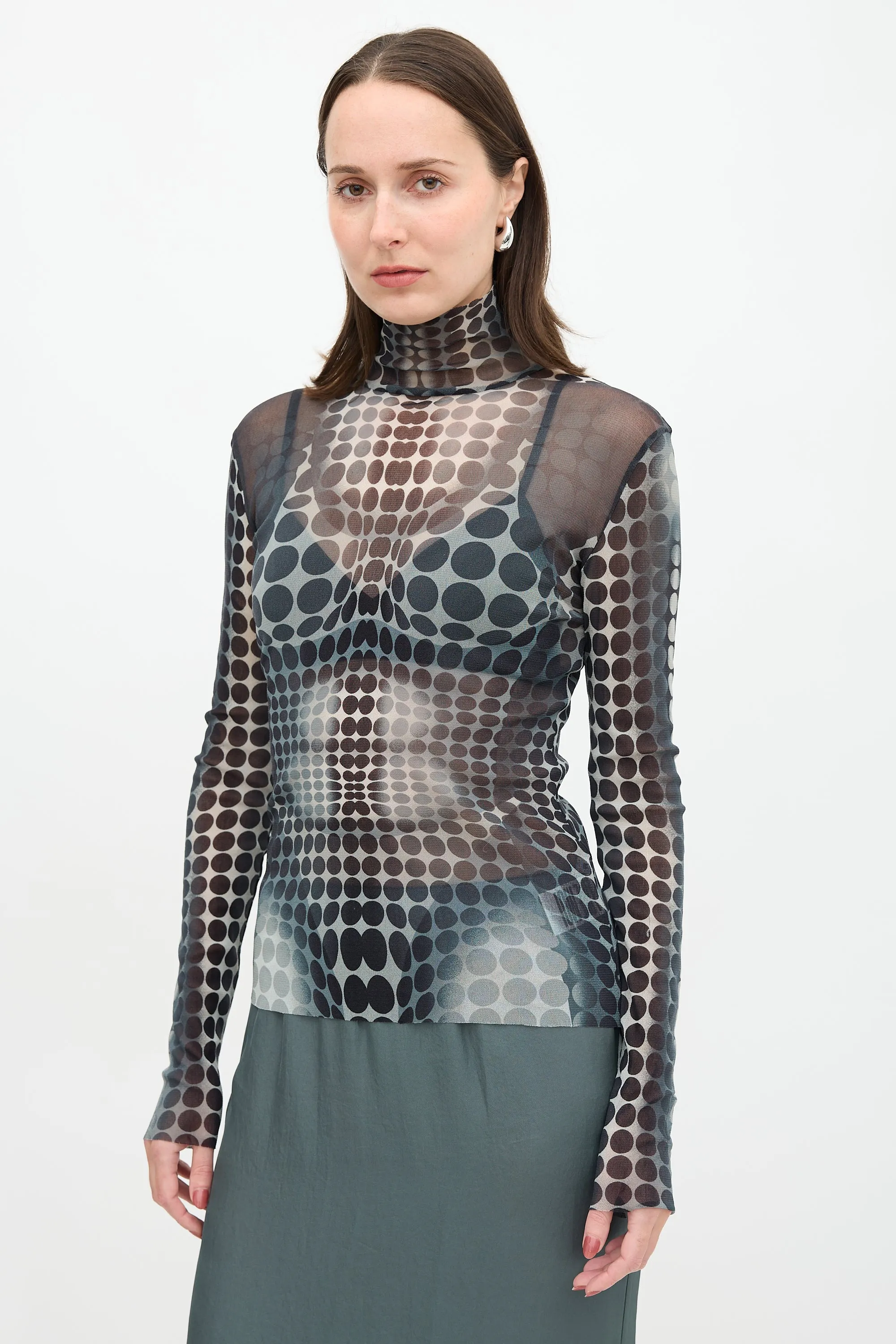 Mesh Polka Dot Top sold by VSP Consignment product image thumbnail 3