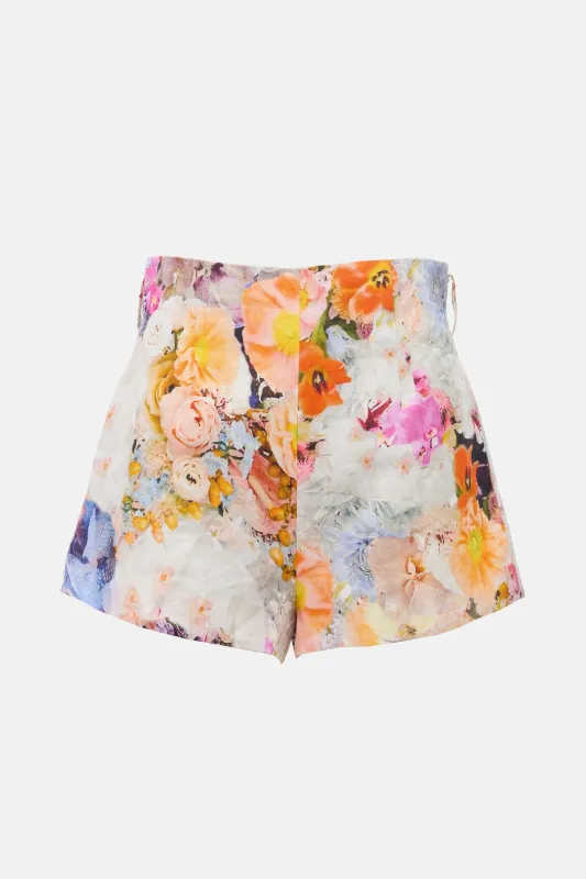 Linen Floral Prima Short made by Zimmermann