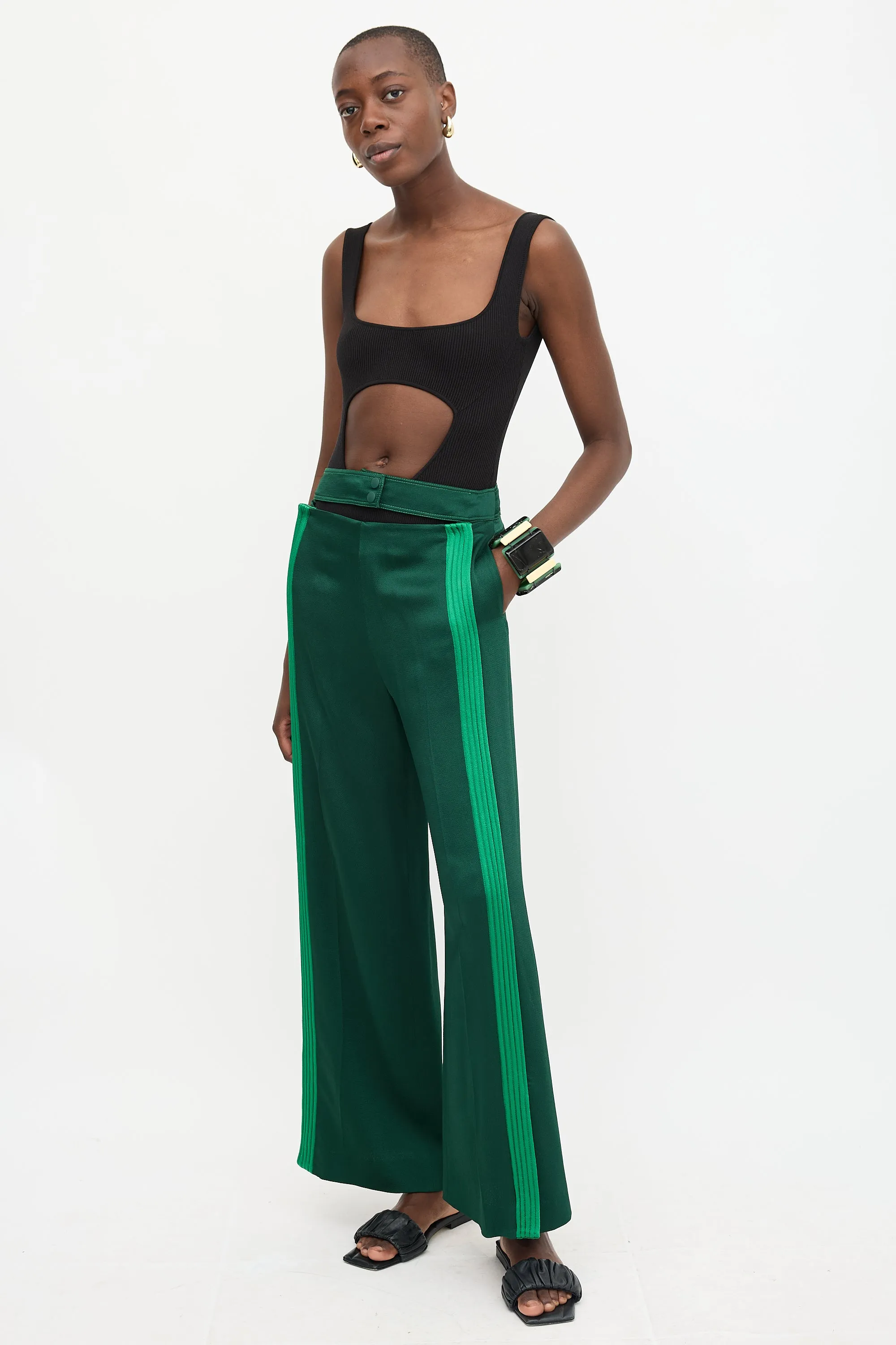 Satin Striped Pant sold by VSP Consignment product image thumbnail 2