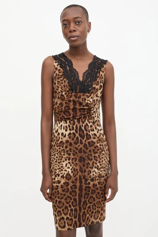 Silk Printed Midi Dress made by Dolce & Gabanna