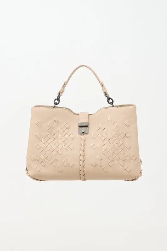 Leather Napoli Top Handle Bag made by Bottega Veneta