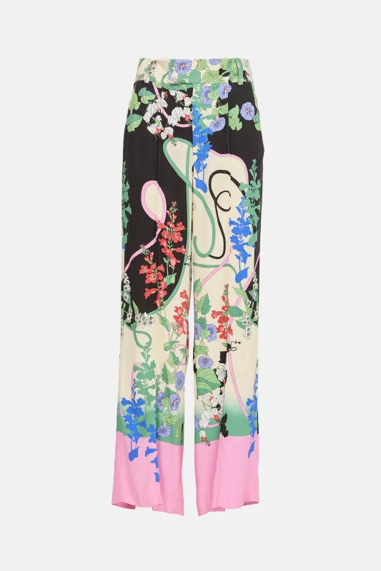 Floral Low Rise Slouch Trouser made by Smythe