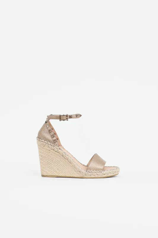 Rockstud Espadrille Wedge Sandal made by Valentino
