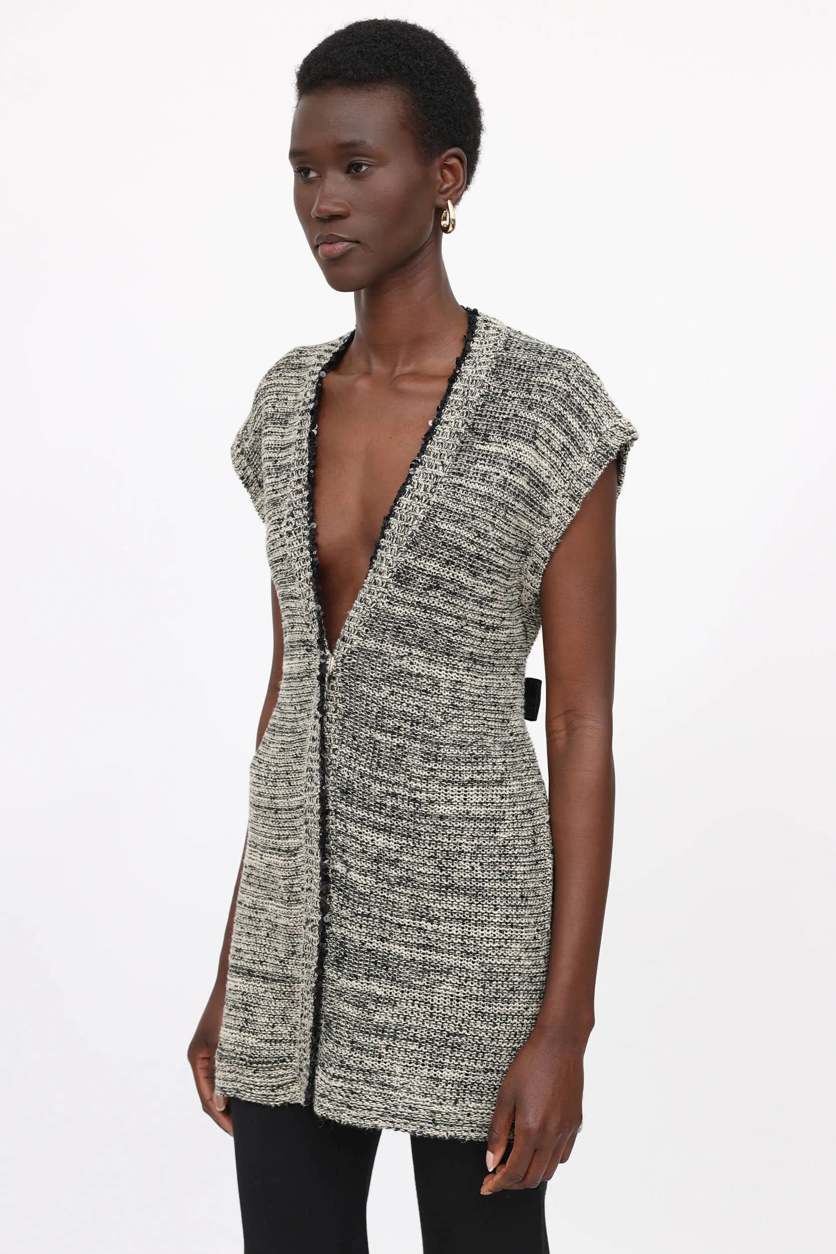 Knit Sequin Vest sold by VSP Consignment product image thumbnail 3